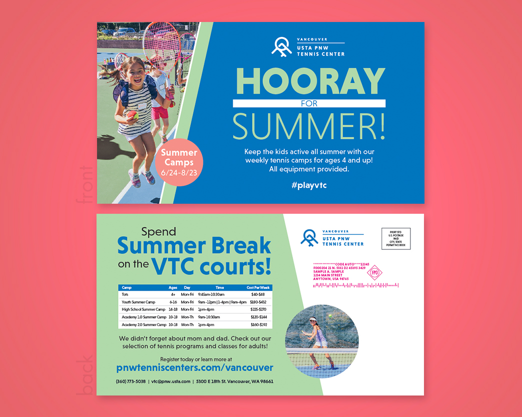 USTA PNW Summer Camps Post Card